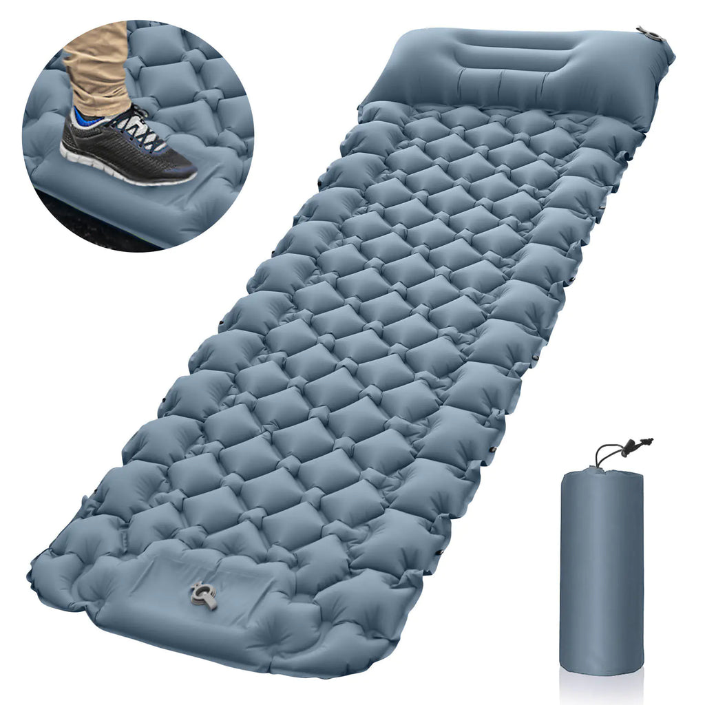 Portable Inflatable Camping Mattress - 196x68x8cm Lightweight Sleeping Pad | Moisture-Proof