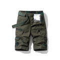Men's 100% Cotton Cargo Shorts - Knee-Length Outdoor Shorts | Summer Wear