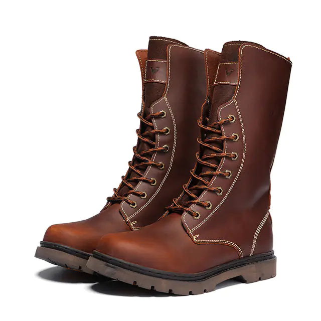Men's Waterproof Leather Martin Boots | Hiking & Combat Boots