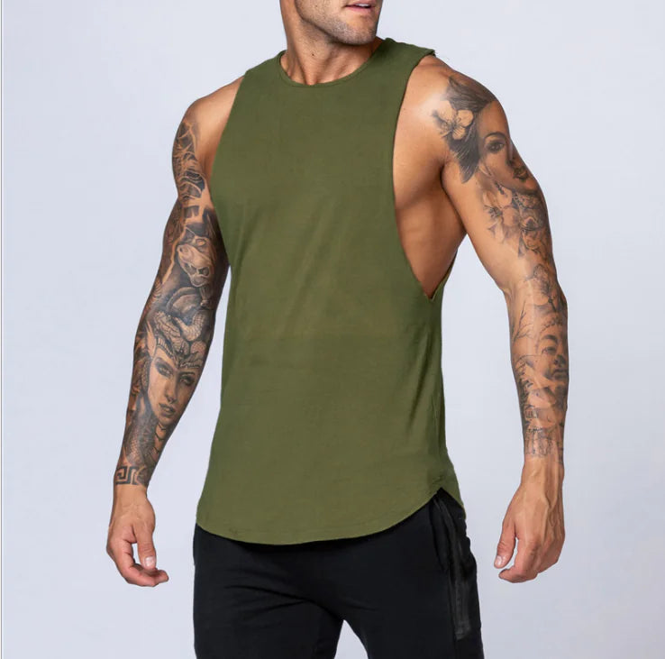 Men's Loose Cotton Sleeveless Singlet