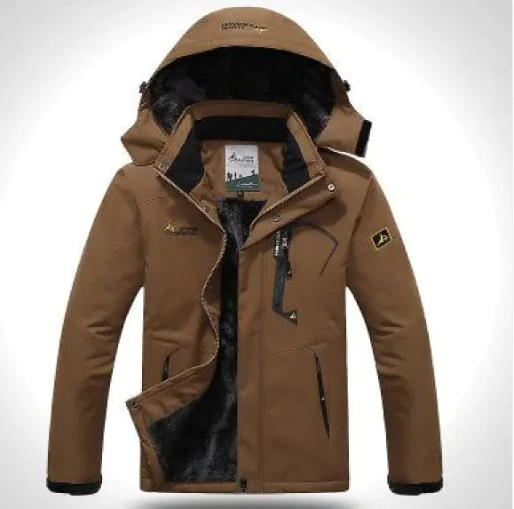 Men's Waterproof Thermal Hiking Jacket - Windproof Winter Outdoor Coat