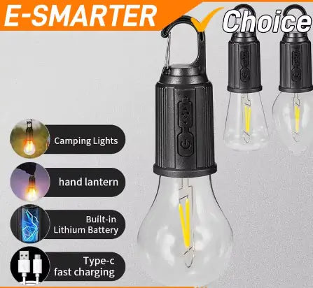 Portable Camping LED Lamp - Rechargeable Outdoor Lantern with Magnetic Base