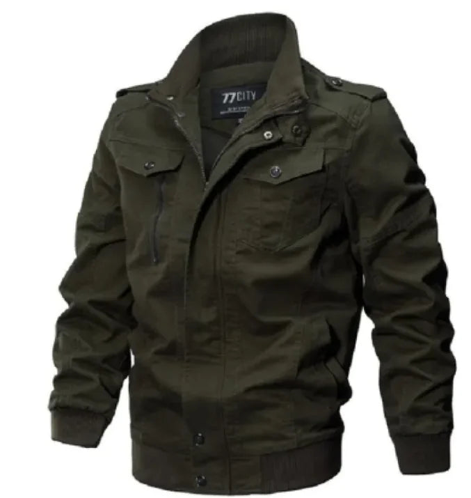 Tactical Flight Army Jacket - Military Bomber Jacket with Cotton Construction | Plus Size Available