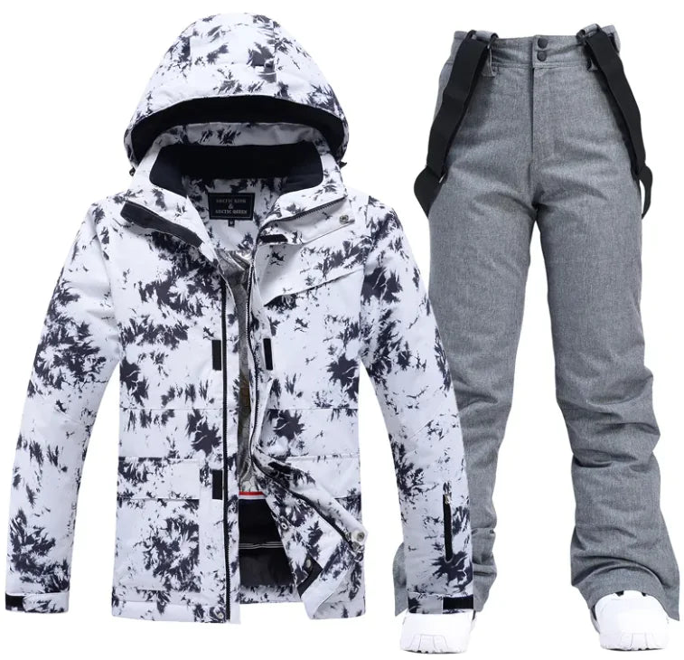 Ski Suit Men's and Women's - Waterproof Windproof Winter Snow Suit | Unisex 2-Piece Set