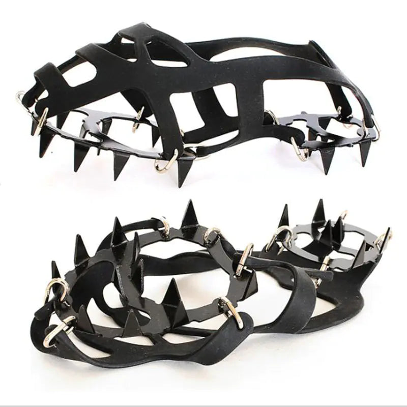18-Tooth Stainless Steel Ice Crampons for Climbing
