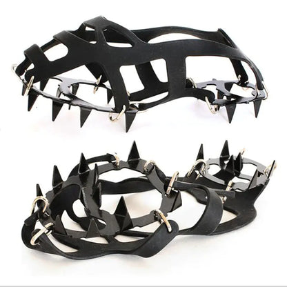 18-Tooth Stainless Steel Ice Crampons for Climbing