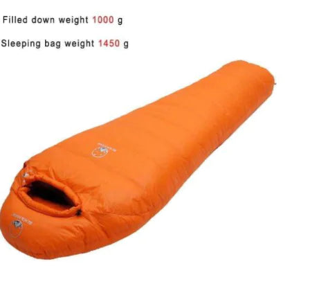 Goose Down Warm Sleeping Bag - Lightweight Insulated Camping Bag | Single