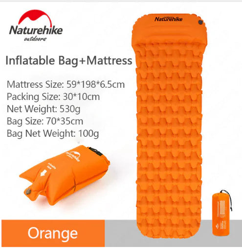 Outdoor Inflatable Mattress - Moisture-Proof Camping Tent Sleep Pad with Pillow Options | 1P & 2P