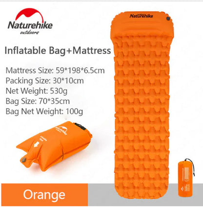Outdoor Inflatable Mattress, Camping Tent Sleep Pad