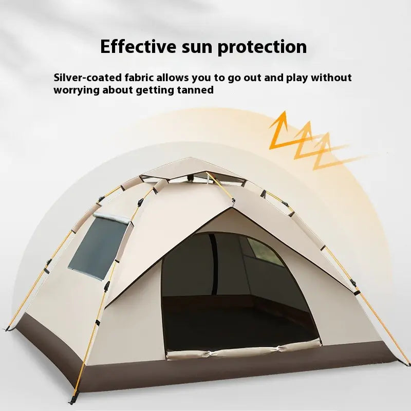 Portable Beach Tent - UV Protection Sun Shelter for 2-4 People | Quick Setup Foldable Camping Tent