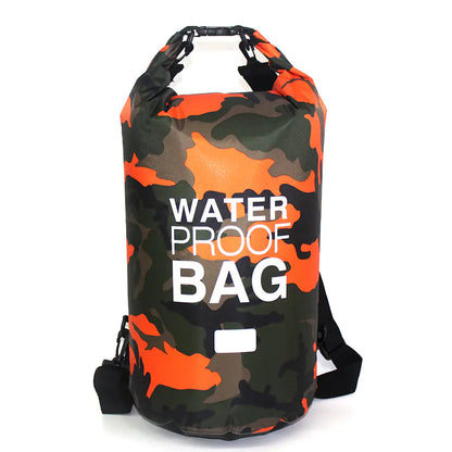 Camouflage PVC Waterproof Dry Bag - Outdoor Waterproof Storage for Camping & Water Sports
