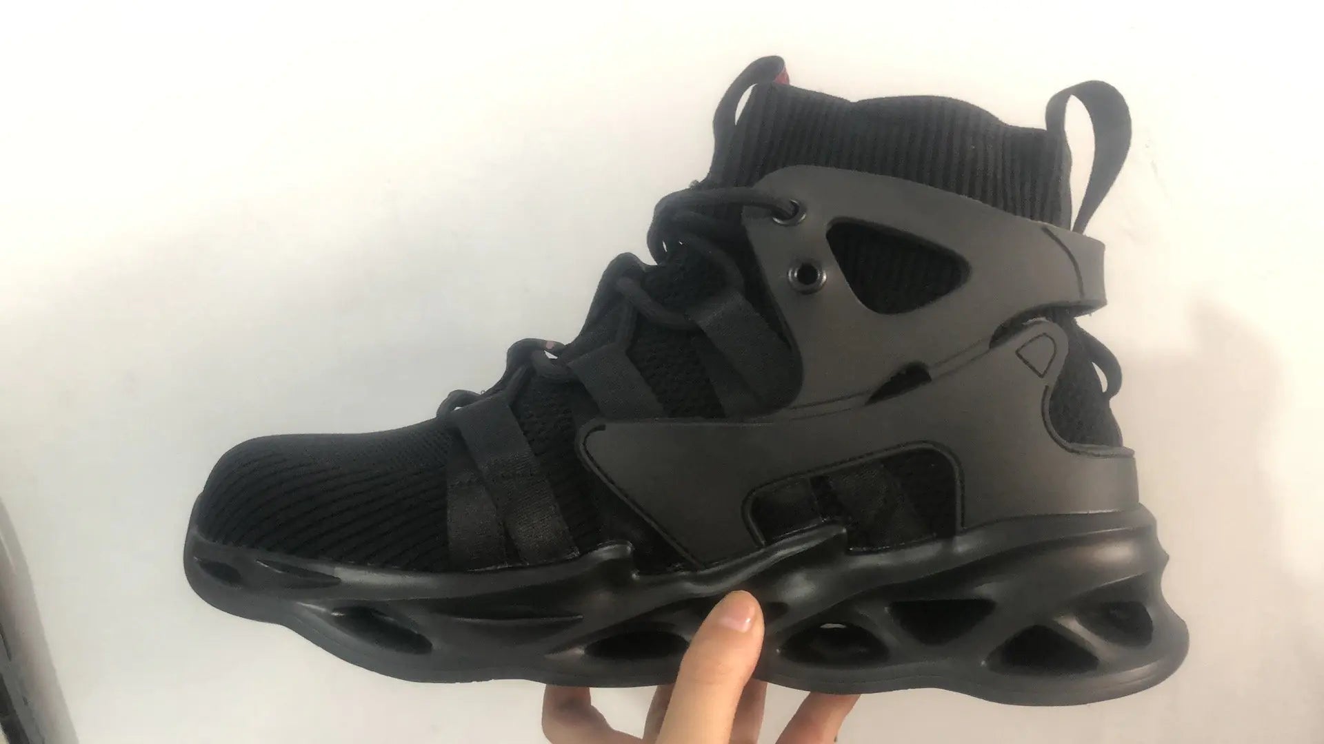 Men's High-Top Safety Shoes - Steel Toe Work Boots with Ankle Support