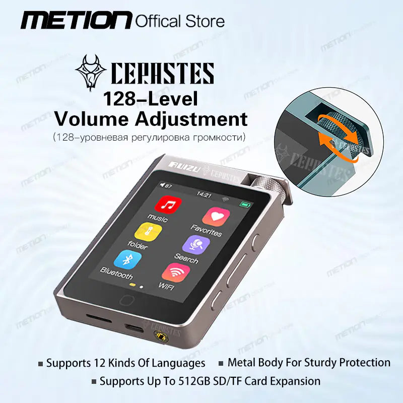 HiFi Lossless MP3 Player with Bluetooth 5.0 - 2.8" Screen, 16GB Storage, 14-Hour Battery | Portable Walkman