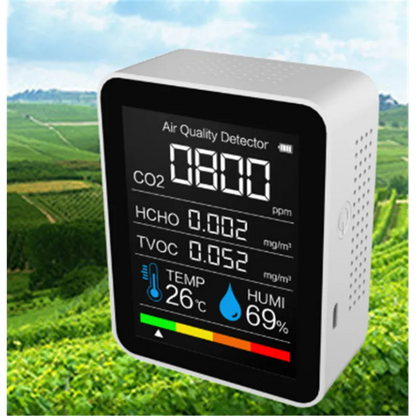 Air Quality Detector – TVOC & Formaldehyde Monitor with Rechargeable Battery
