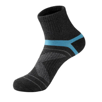 Men's Outdoor Sports Socks - Durable 75% Cotton Crew Socks for Hiking & Basketball