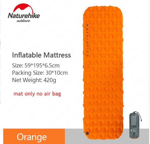 Outdoor Inflatable Mattress - Moisture-Proof Camping Tent Sleep Pad with Pillow Options | 1P & 2P