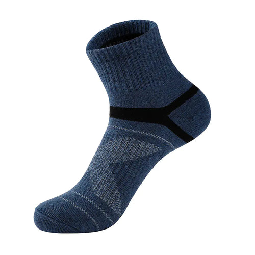 Men's Outdoor Sports Socks - Durable 75% Cotton Crew Socks for Hiking & Basketball