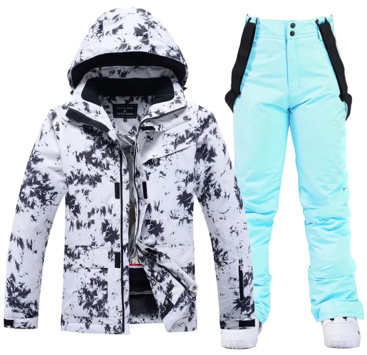 Ski Suit Men's and Women's - Waterproof Windproof Winter Snow Suit | Unisex 2-Piece Set