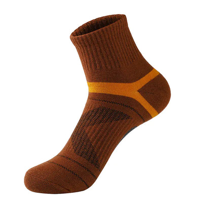 Men's Outdoor Sports Socks - Durable 75% Cotton Crew Socks for Hiking & Basketball