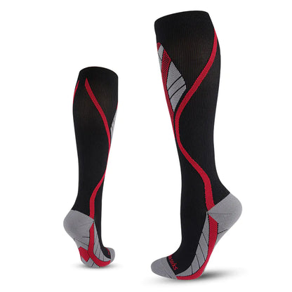 Professional Long Leg Compression Socks for Cycling - Nylon Anti-Friction Performance Socks