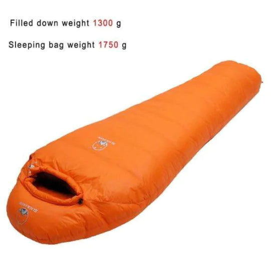 Goose Down Warm Sleeping Bag - Lightweight Insulated Camping Bag | Single