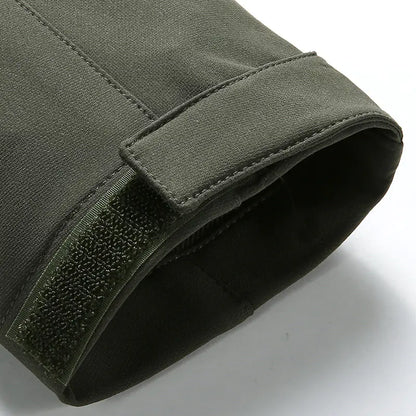 Men's Shark Skin Tactical Softshell Jacket - Waterproof Fleece-Lined Outdoor Jacket | Military Style