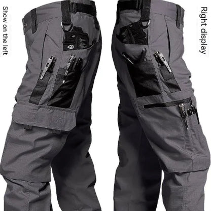 Men's Waterproof Tactical Trousers - Outdoor Cargo Pants with Fleece Lining | Plus Size Available