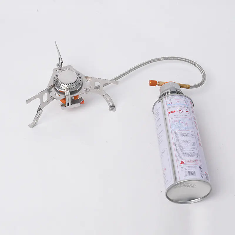 Portable Butane Camping Stove - 3500W Stainless Steel Foldable Burner | Lightweight Outdoor Cooking