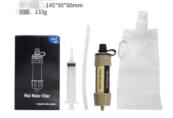 Outdoor Water Purification Straw for Emergency Use (Single)