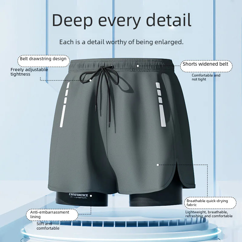 Men's Quick-Dry Swim Trunks - Beach Shorts for Swimming & Spa