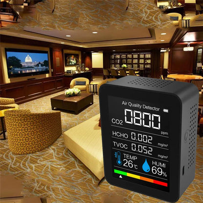 Air Quality Detector – TVOC & Formaldehyde Monitor with Rechargeable Battery