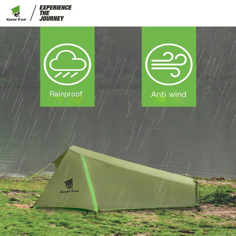 New Waterproof Pyramid Tent for Outdoor Camping - Single Person Lightweight Shelter