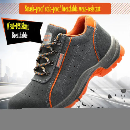 Men's Steel Toe Non-Slip Welding Safety Work Shoes - Heat-Resistant Protective Footwear