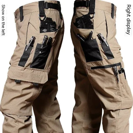 Men's Waterproof Tactical Trousers - Outdoor Cargo Pants with Fleece Lining | Plus Size Available