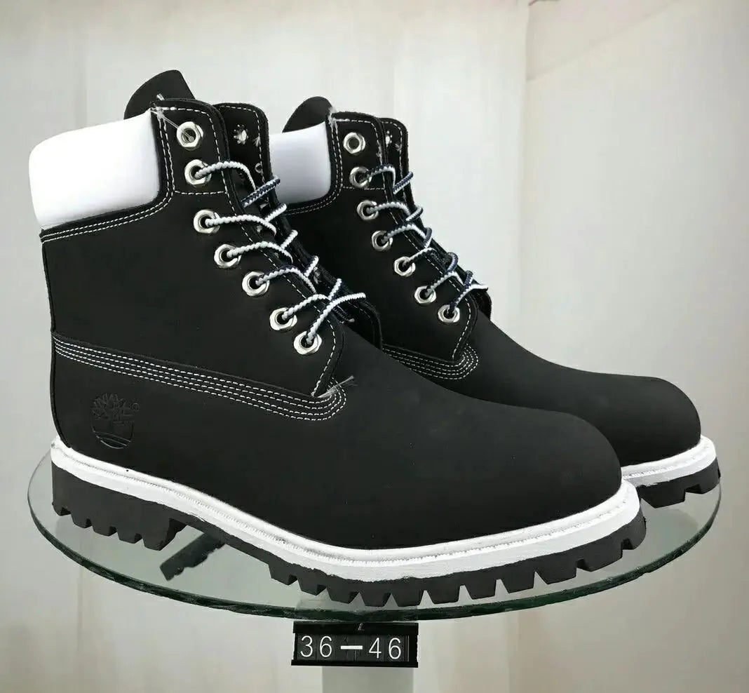 Classic Leather Work Boots - Durable Cowhide Waterproof Boots for Men and Women | Outdoor Hiking