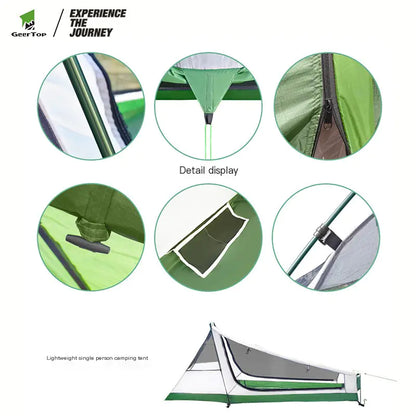 New Waterproof Pyramid Tent for Outdoor Camping - Single Person Lightweight Shelter