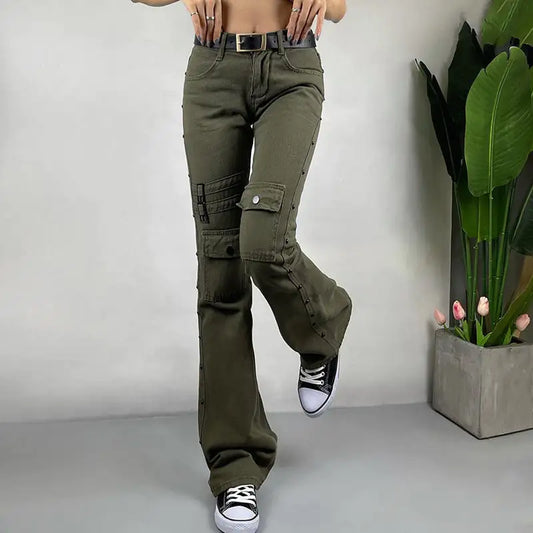 High Street Cargo Straight Pants and Jeans