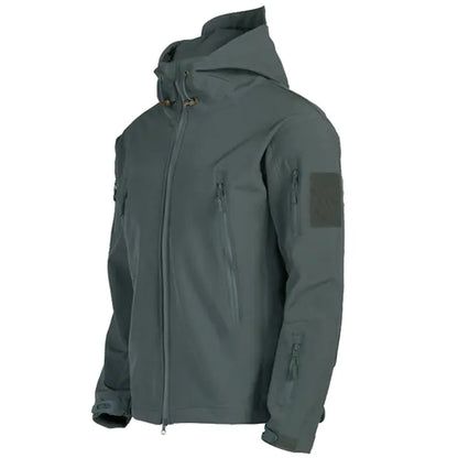 Men's Tactical Waterproof Shark Skin Jacket - Softshell Outdoor Jacket with Fleece Lining
