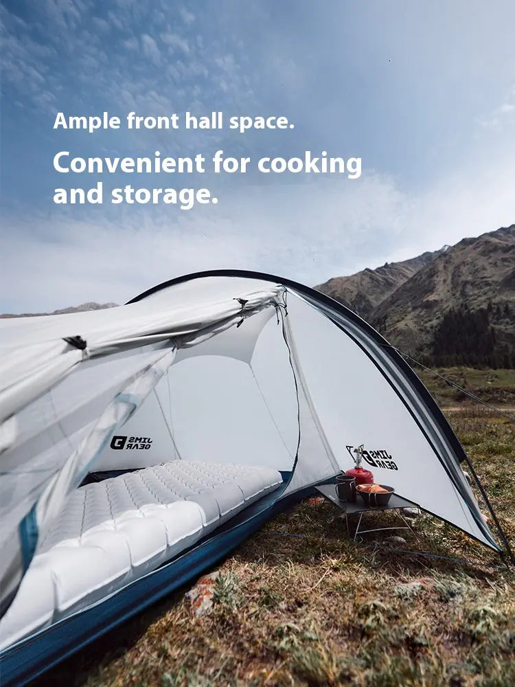 Tunnel Hiking Tent for 2 People - Lightweight Aluminum Frame with Waterproof Rainfly | Camping Equipment