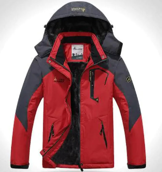 Men's Waterproof Thermal Hiking Jacket - Windproof Winter Outdoor Coat