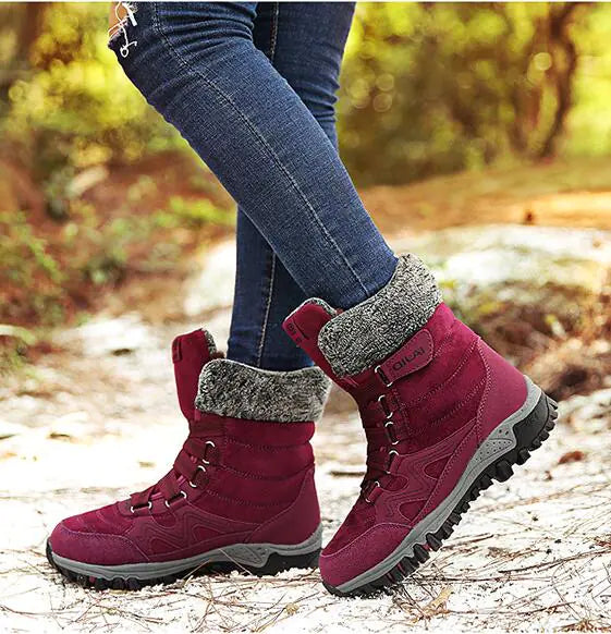 Women's Winter Outdoor Snow Boots for Hiking and Skiing