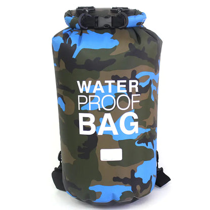 Camouflage PVC Waterproof Dry Bag - Outdoor Waterproof Storage for Camping & Water Sports