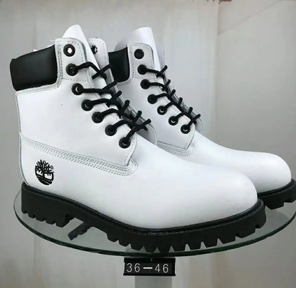 Classic Leather Work Boots - Durable Cowhide Waterproof Boots for Men and Women | Outdoor Hiking