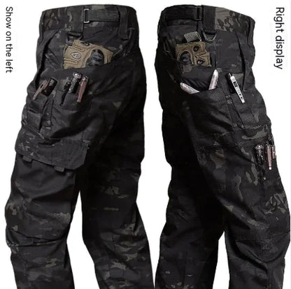 Men's Waterproof Tactical Trousers - Outdoor Cargo Pants with Fleece Lining | Plus Size Available