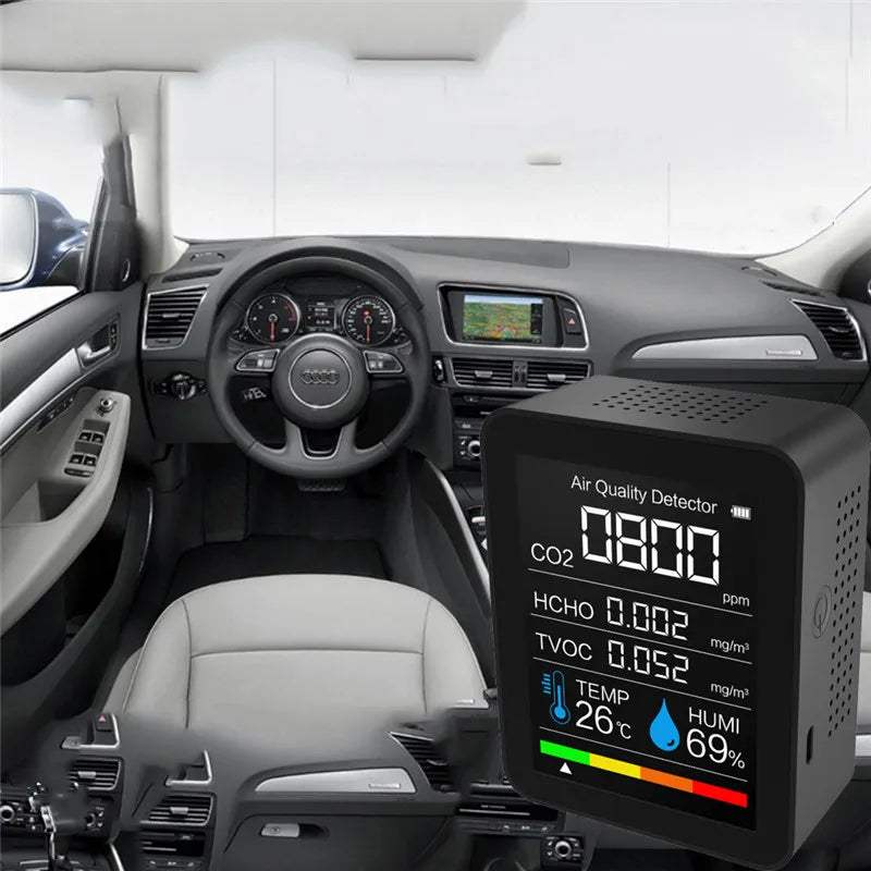 Air Quality Detector – TVOC & Formaldehyde Monitor with Rechargeable Battery