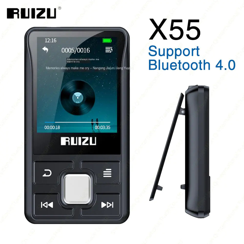 Mini Bluetooth MP3 Player with 1.8" Screen - Portable Music Player with FM Radio, E-Book & TF Card Support