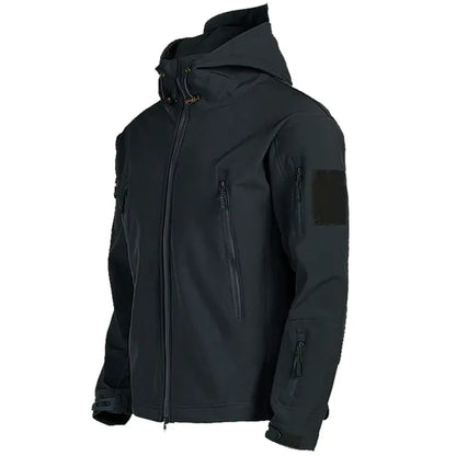 Men's Tactical Waterproof Shark Skin Jacket - Softshell Outdoor Jacket with Fleece Lining