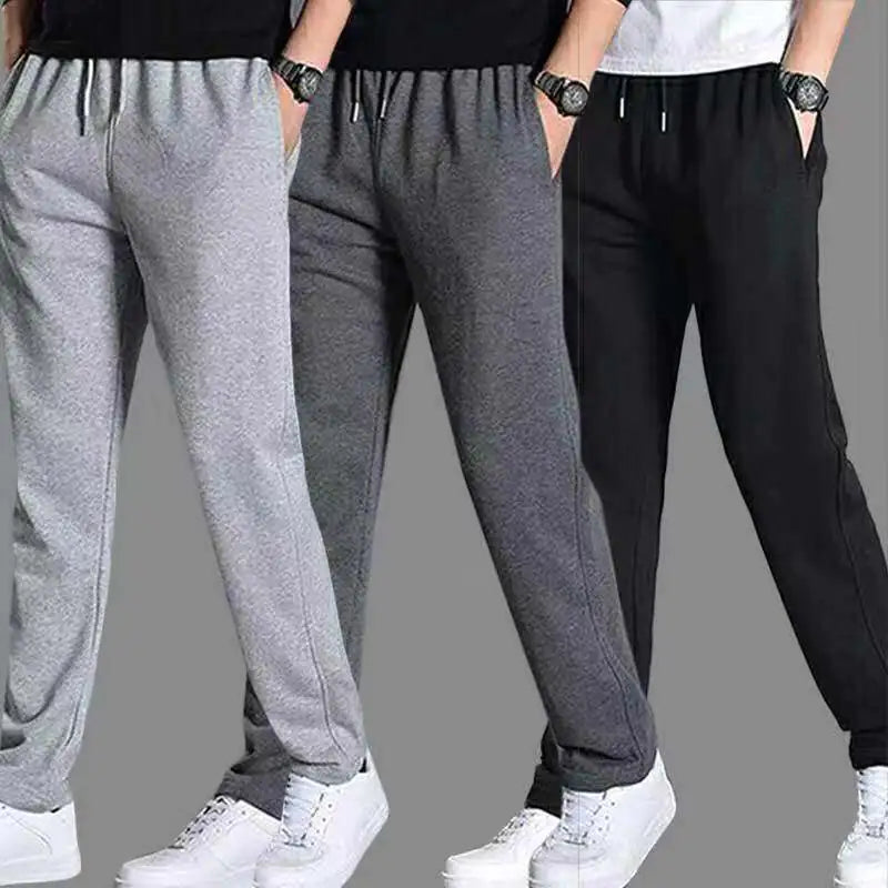 Men's Oversized Cotton Casual Knit Sweatpants - Relaxed Fit Joggers