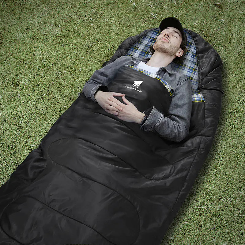 Large Winter Flannel Sleeping Bag for Camping