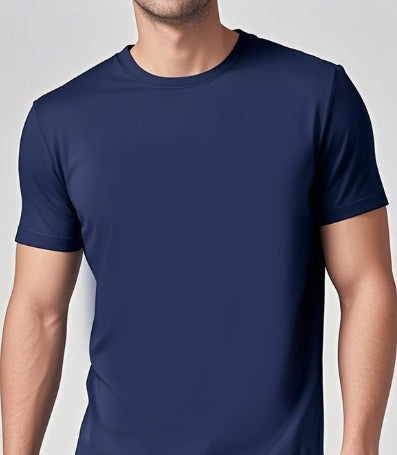 Solid Casual Crewneck T-Shirt — Loose Fit Pure Cotton | Men's Everyday Tee